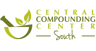 Central Compounding Center South logo with a mortar and pestle and leaves in green hues.
