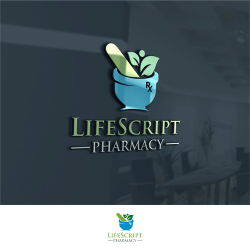 Lifescript Pharmacy logo with a blue mortar and pestle, a green leaf, and a pill, accompanied by the text “Lifescript Pharmacy.”