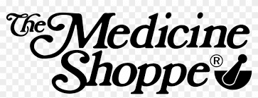 The Medicine Shoppe logo in cursive typography with a small mortar-and-pestle icon on the right.